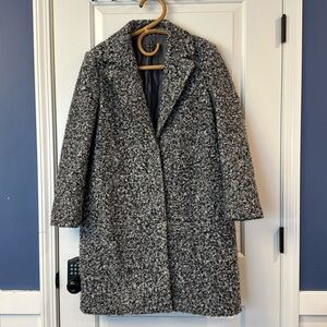 J. McLaughlin Lark Boucle Teddy Stadium
Coat Button Front Overcoat In Gray Large